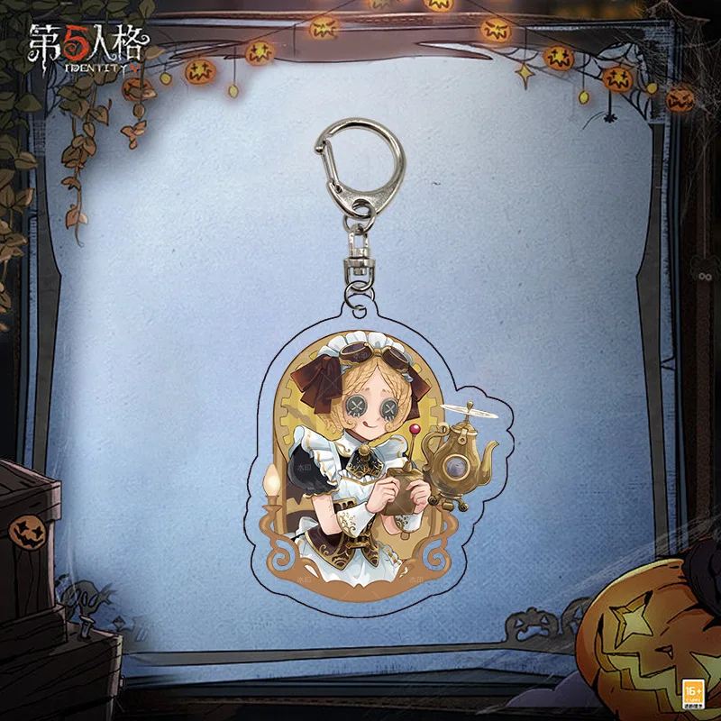 Llaveros acrílicos de personajes de Anime Identity V para mujer, colgante de bolso de dibujos animados, decoración para fanáticos, regalos de Navidad, 6cm