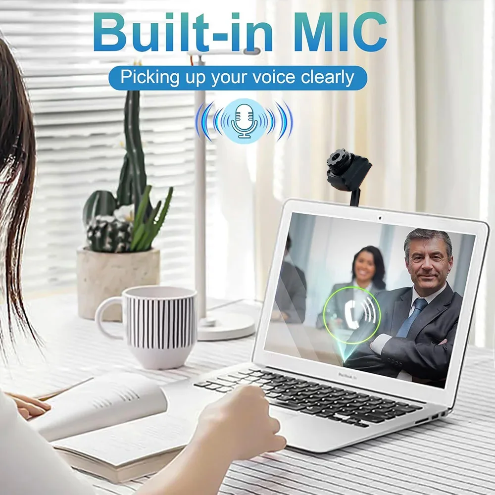 Câmera Externa Micro Tamanho 720P 1080P 12x12mm Tipo-C para Telefone Android com Áudio