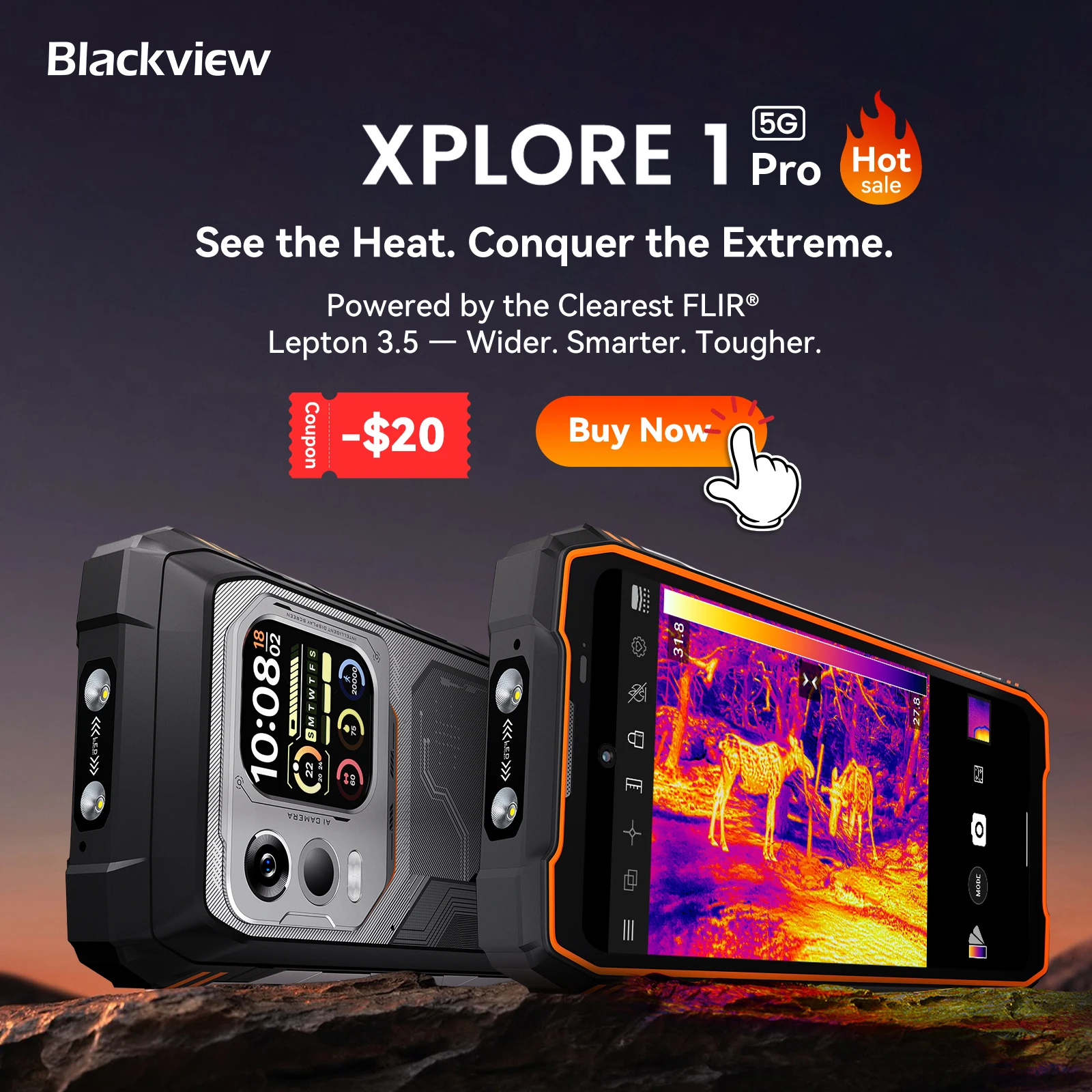 Blackview OSCAL PILOT 3 5G Mobile Phones AI Rugged Smartphone MTK 6300, 6.78' 2.4K Display 120Hz, 12GB 256GB, 7500mAh Phones