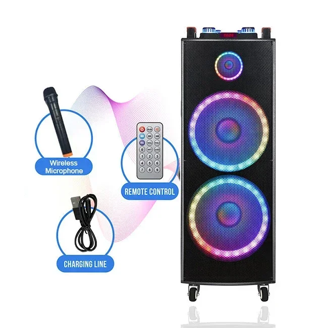 conduction speaker wireless woffer pa bluetooths double 15 inch trolley magnetic floating bocinas bluetooths speaker portable