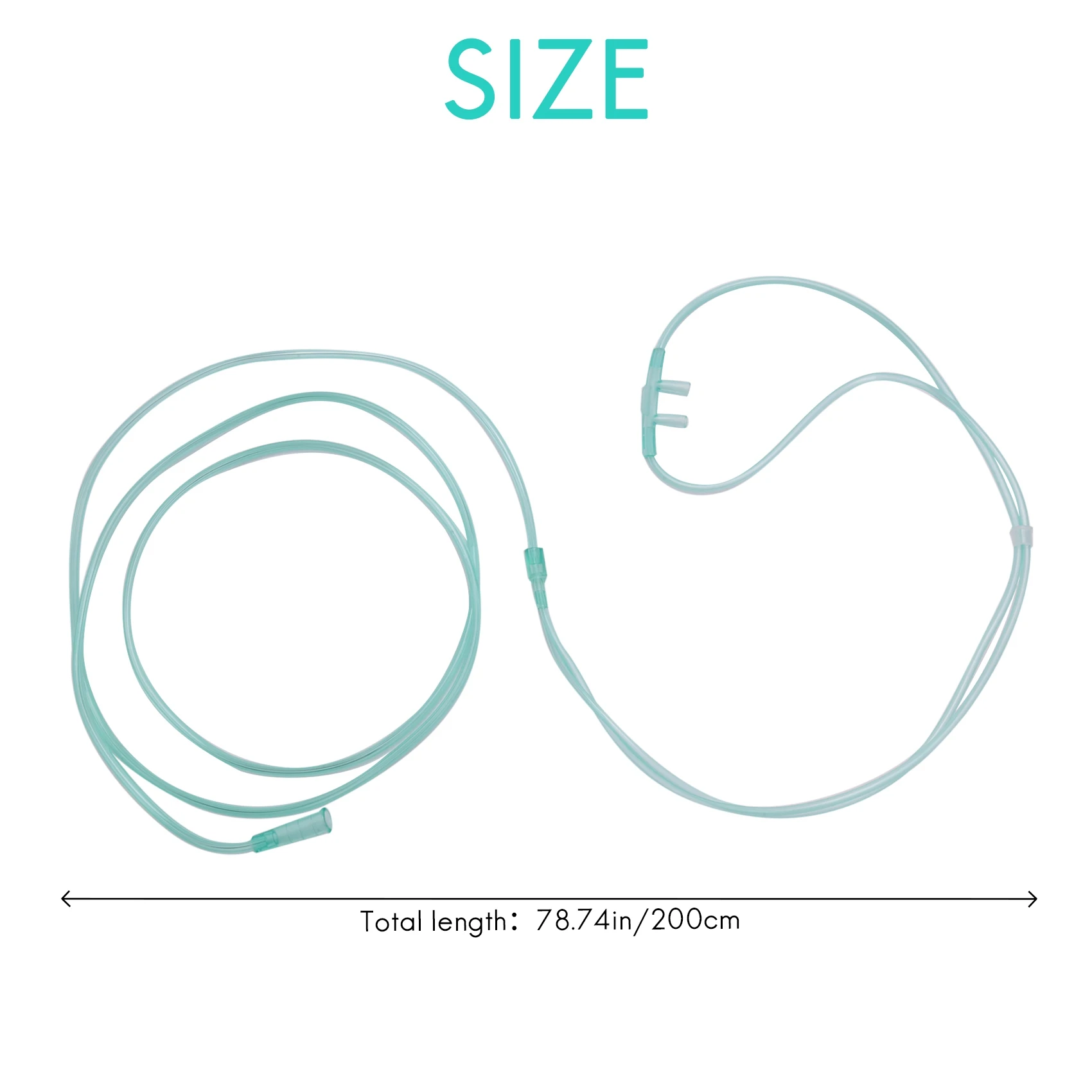 AS96-6 шт. кислородные канюли, 2 метра, носовая канюля, мягкая назальная кислородная трубка, канюля O2 для взрослых