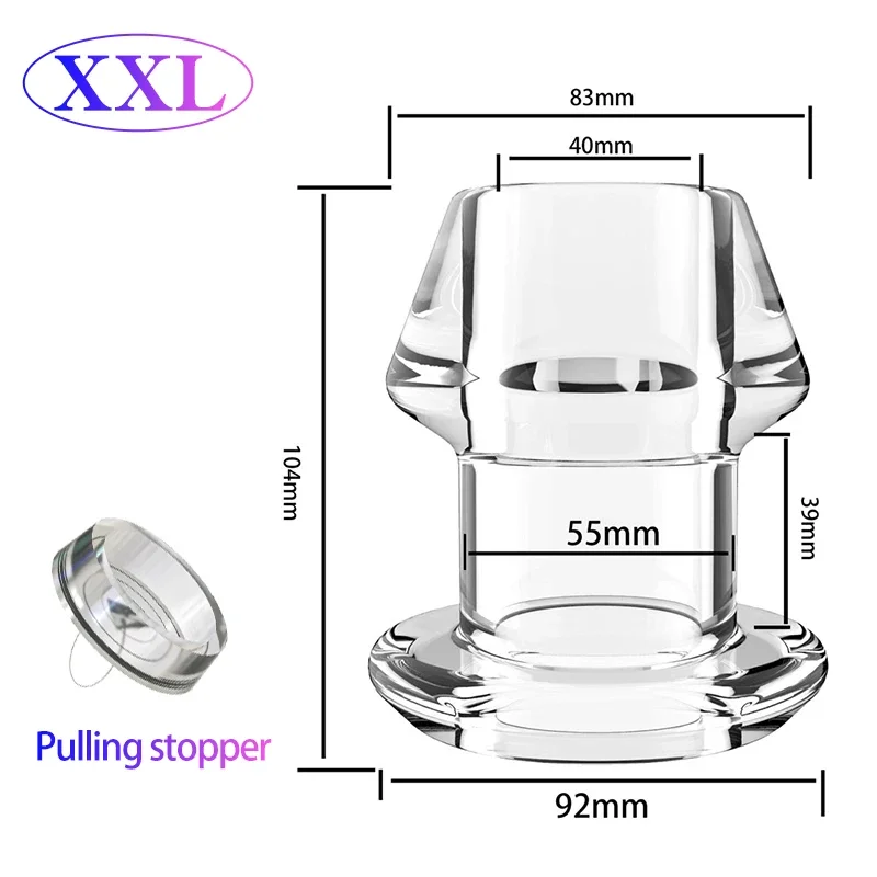 Hollow korek analny z dopasowanym korkiem lewatywa ekspander analny korek analny Peep pochwy i odbytu rozszerzenie SM zabawki erotyczne