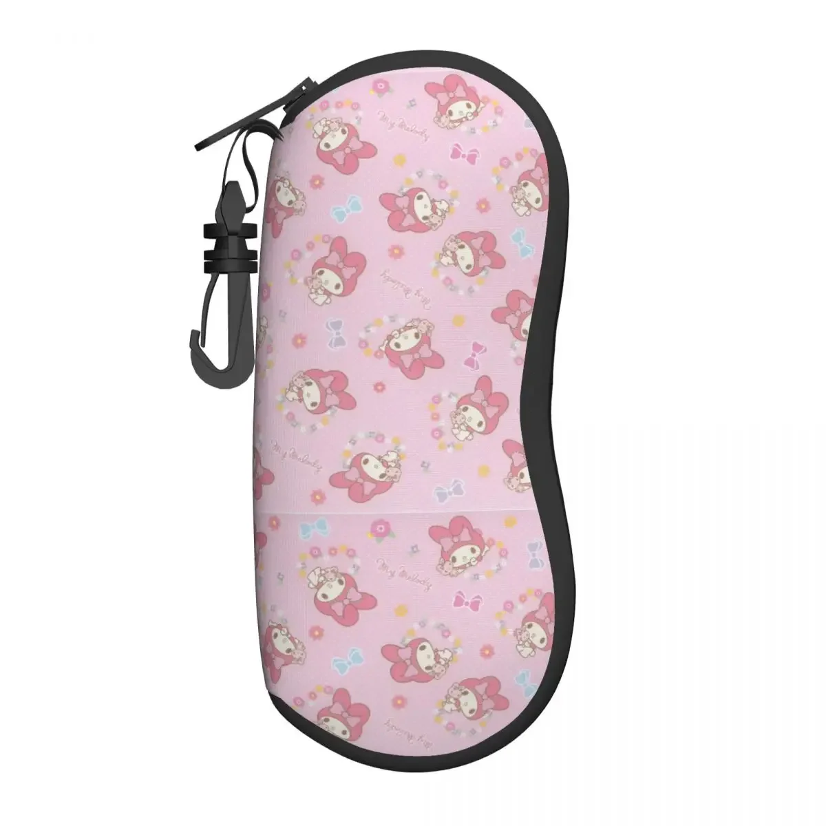 Pink Cute Kawaii My Melody Cartoon Glasses Case Protective Zipper  Protector  Eye Contacts 