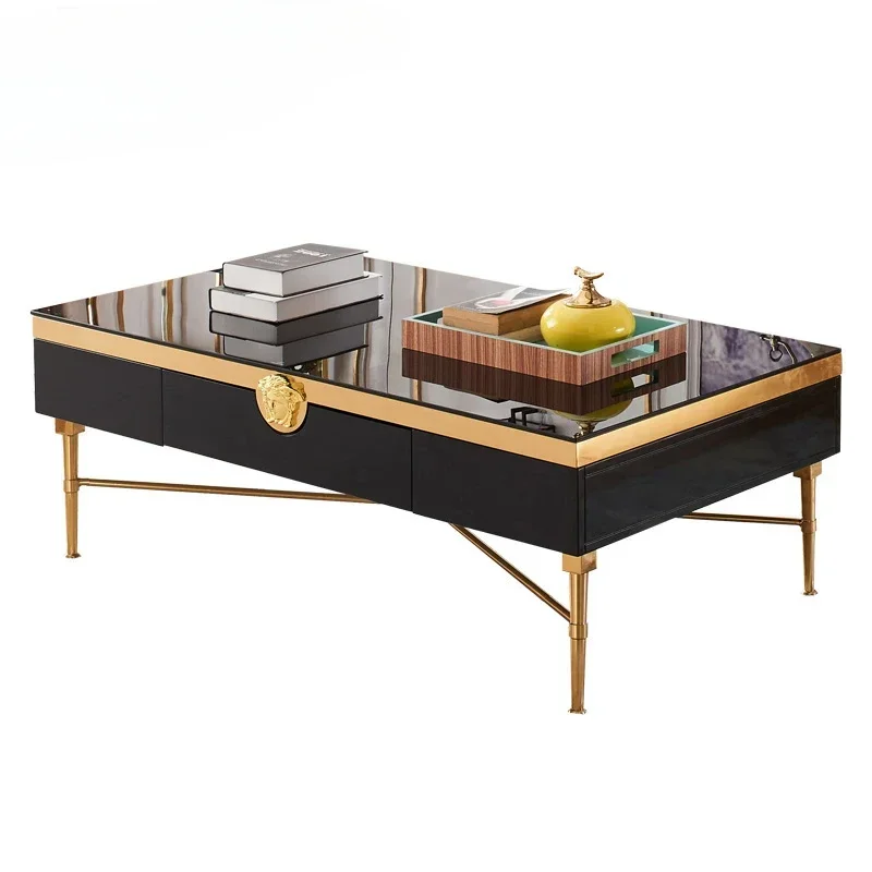 

Modern Morocco New Classical Postmodern Square Stainless Steel Coffee Table Tea Table for Living Room