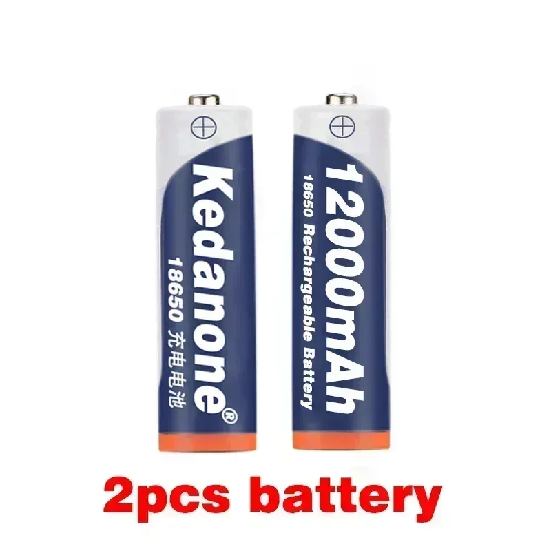 18650 Battery Rechargeable Battery 3.7V 18650 12000mAh Capacity Li-ion Rechargeable Battery For Flashlight Torch Battery+Charger