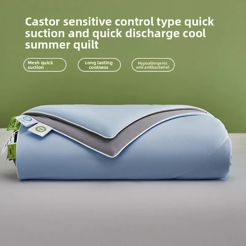 2026 New Castor Cooling Summer Quilt Quick Absorption Antibacterial Anti-Mite Low Allergy Quick Exhaust Control Allergy