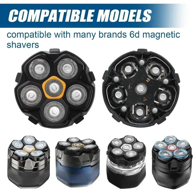 Bestseller Magnetic 6 Blade Head Shaver Replacement Heads for DOAO JoyKoi Solimpia Singphere AEXIRI Head Shaver