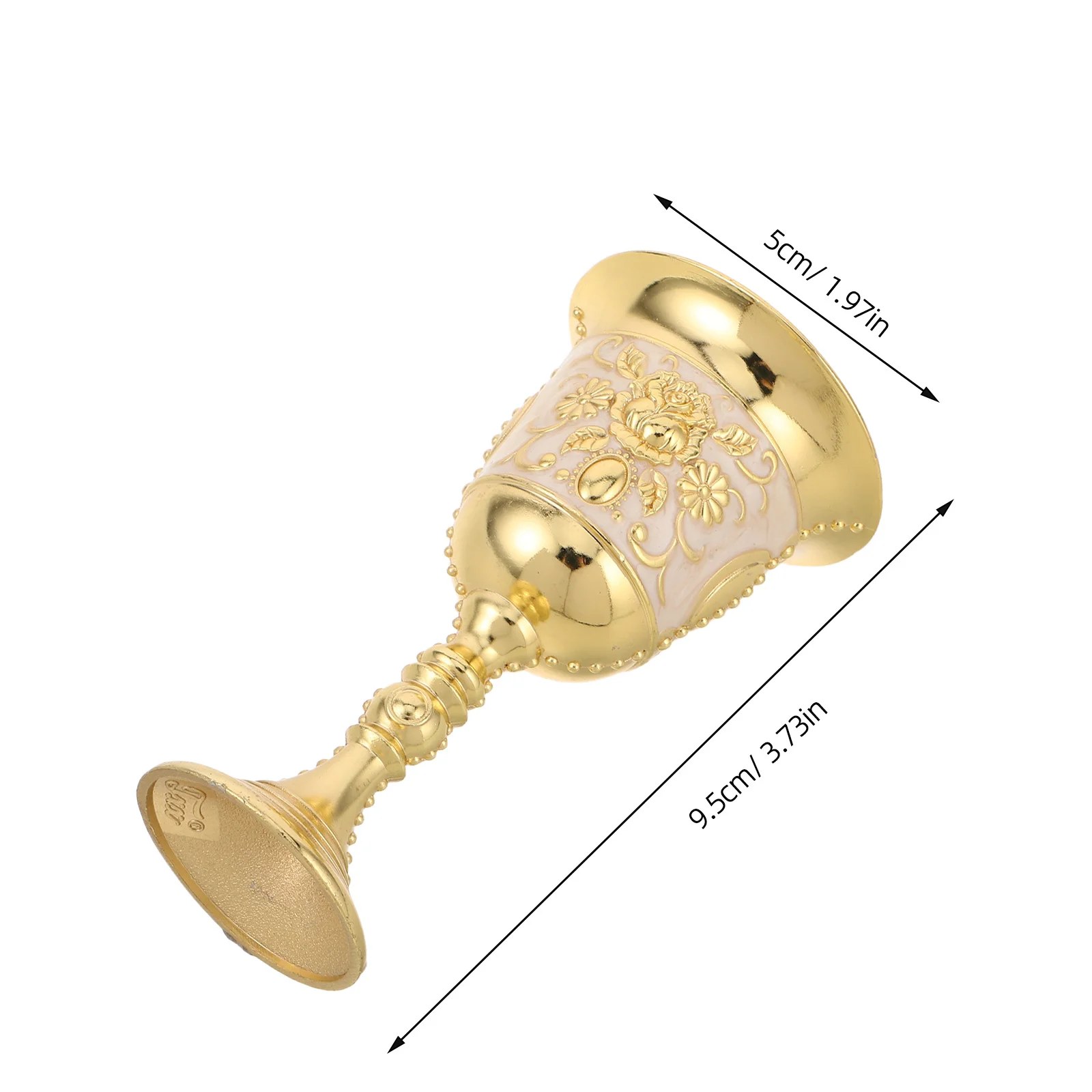 كأس معدني منقوش على شكل كأس مع عزر وردي للنبيذ وكوب حلوى للمياه في العصور الوسطى وعاء شرب للحفلات #6