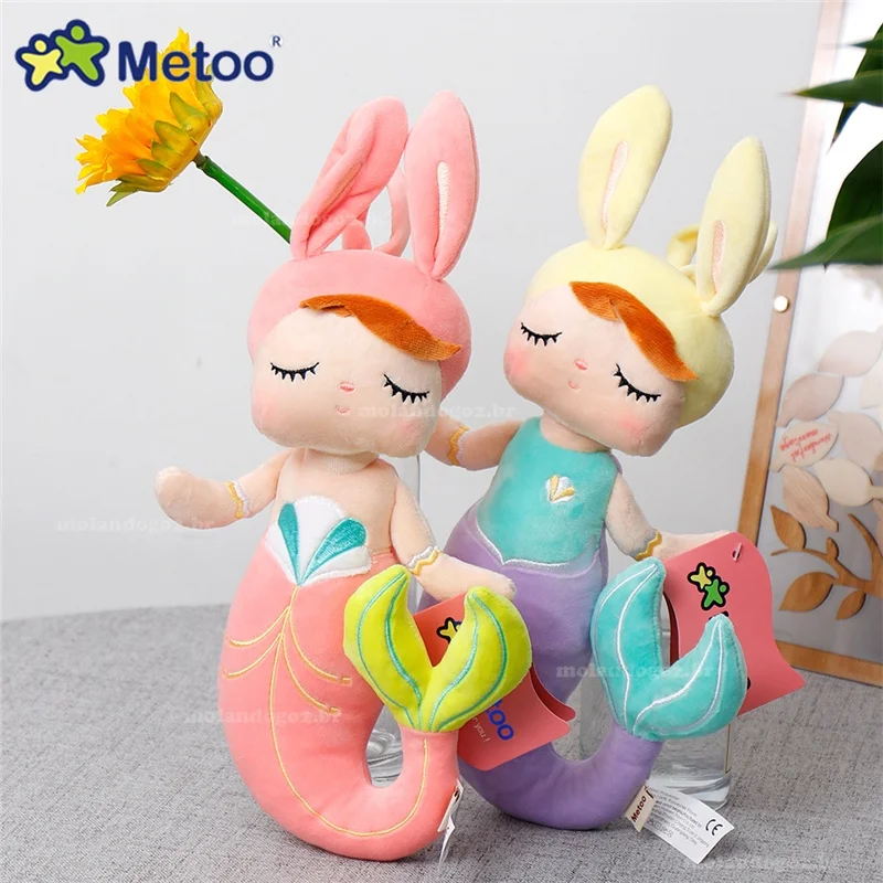 Original Metoo Plush toys 38cm Angela Dolls Mermaid Dreaming Girl Stuffed Bunny Birthday Holiday Gifts