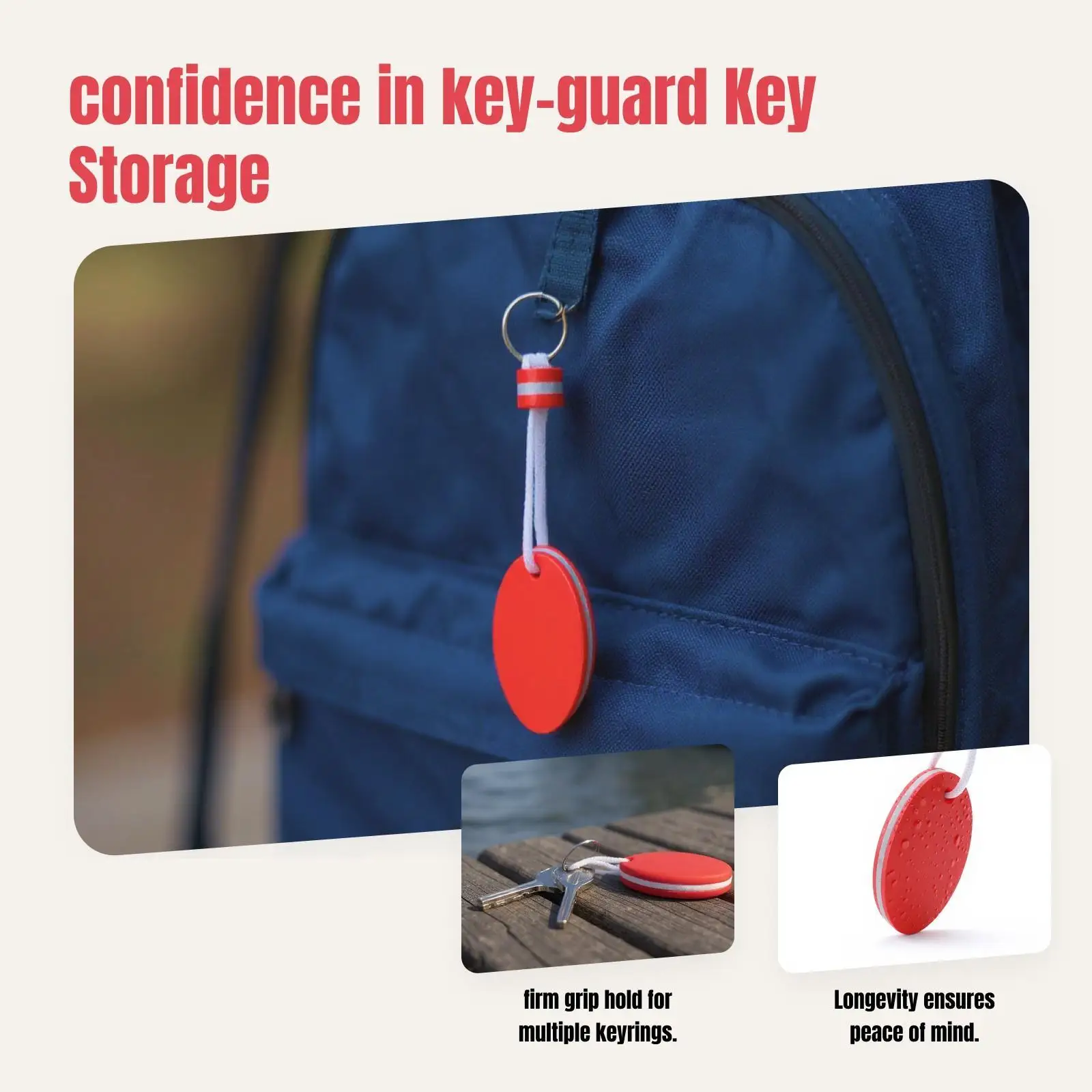 Oval EVA Foam Floating Keychain Boat Key Float Sea Boat Accessories for Sailing and Rafting