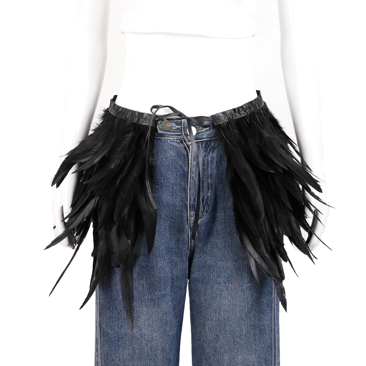 Mini jupe en plumes unisexe pour fête de carnaval d'halloween, accessoires de spectacle sur scène en différentes couleurs et accessoires