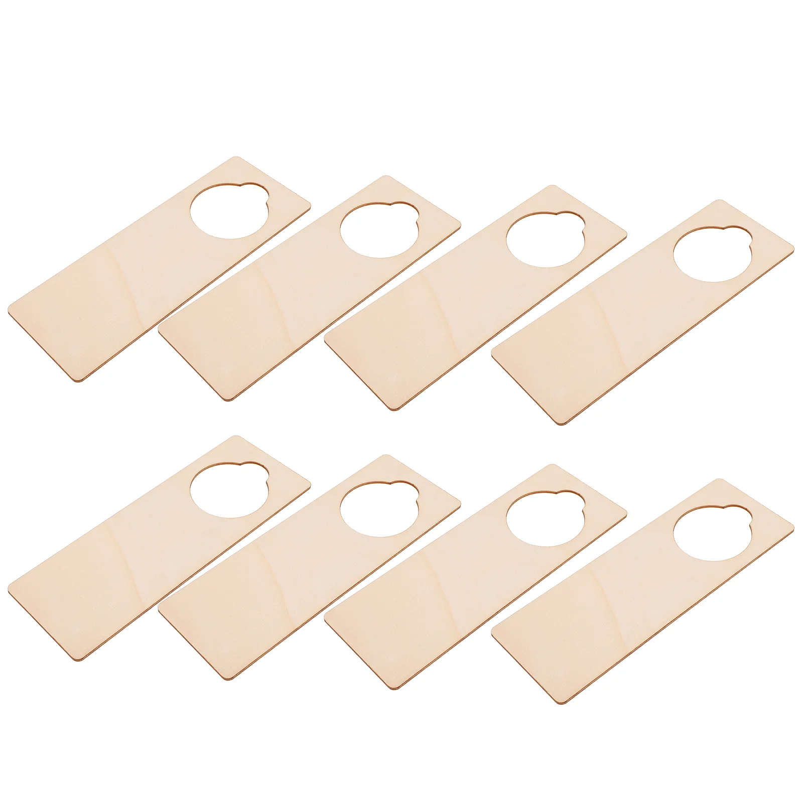 

10 Pcs Door Hanging Wood Chips Home Decoration Blank Sign Board Store Doorknob Pendant Plaque