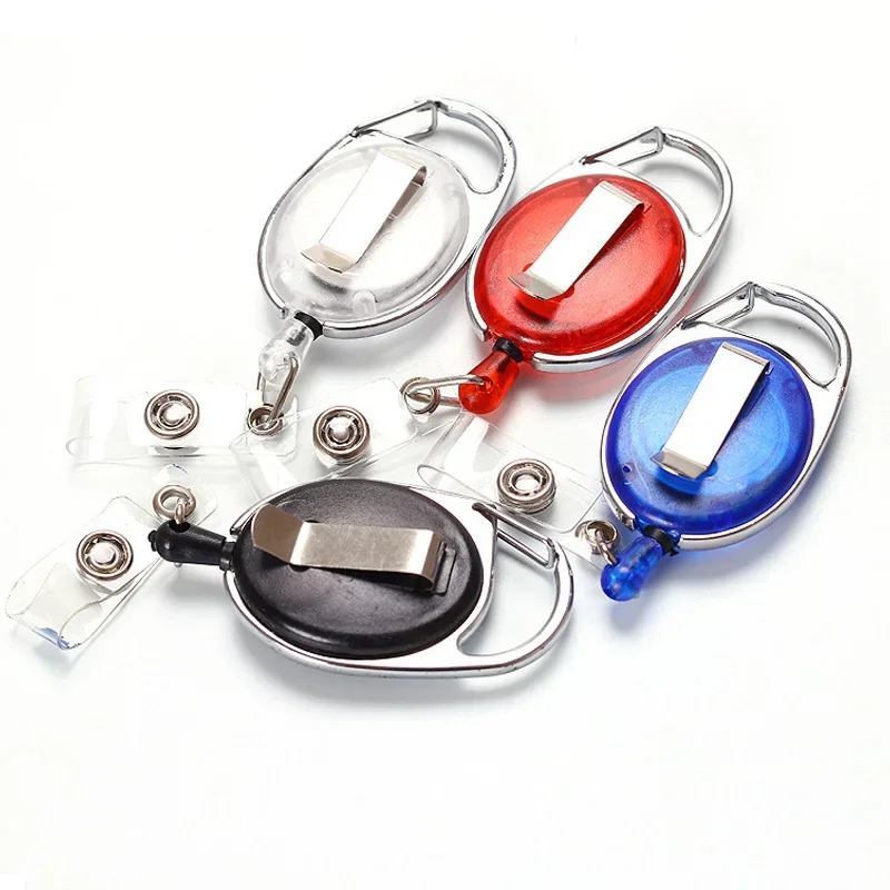 Transparent Card Holder Nurse Retractable Badge Reel Clip Business Card Holde Work Lanyard ID Name Card Cover Case Accessories