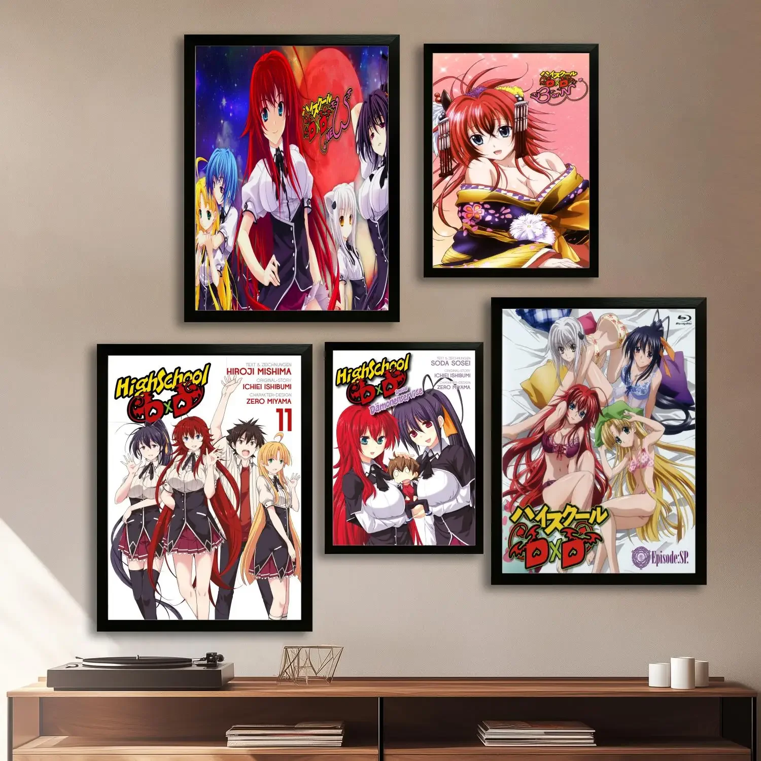 Anime Highschool DxD Canvas Art Poster, Wall Art Picture Print, Modern Family Bedroom Decor Posters,Decorative painting