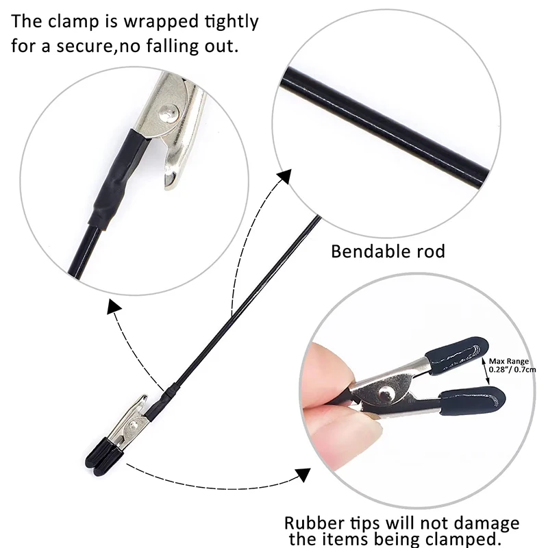 Soldering Third Hand with Strong Magnetic Base, Flexible Arms PCB Holder for Electronics Repair – Alligator Clip Welding Tool image 5