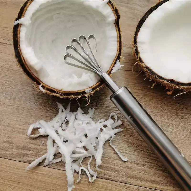 Coconut Meat Scraper Stainless Steel Coconut Planer Coconut Meat Planer Eating Coconut Meat Artifact Fish Scale Planer