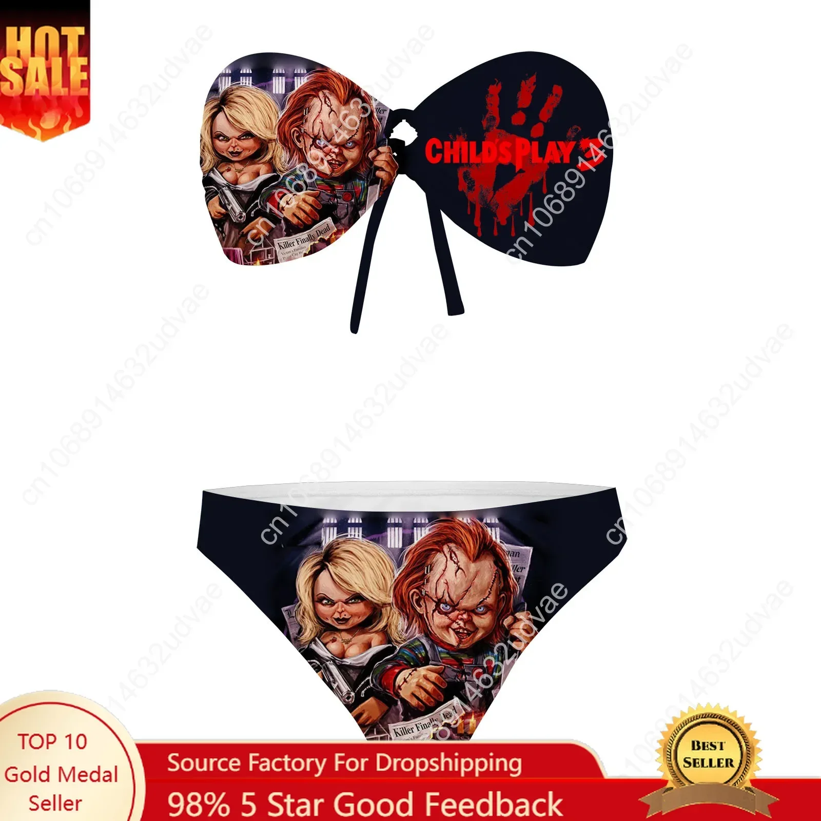 Childs Play Strapless Swimsuit Womens Bathing Suits Personalized Fashion Swimwear Pool Party Sexy Bikini Customize Beachwear