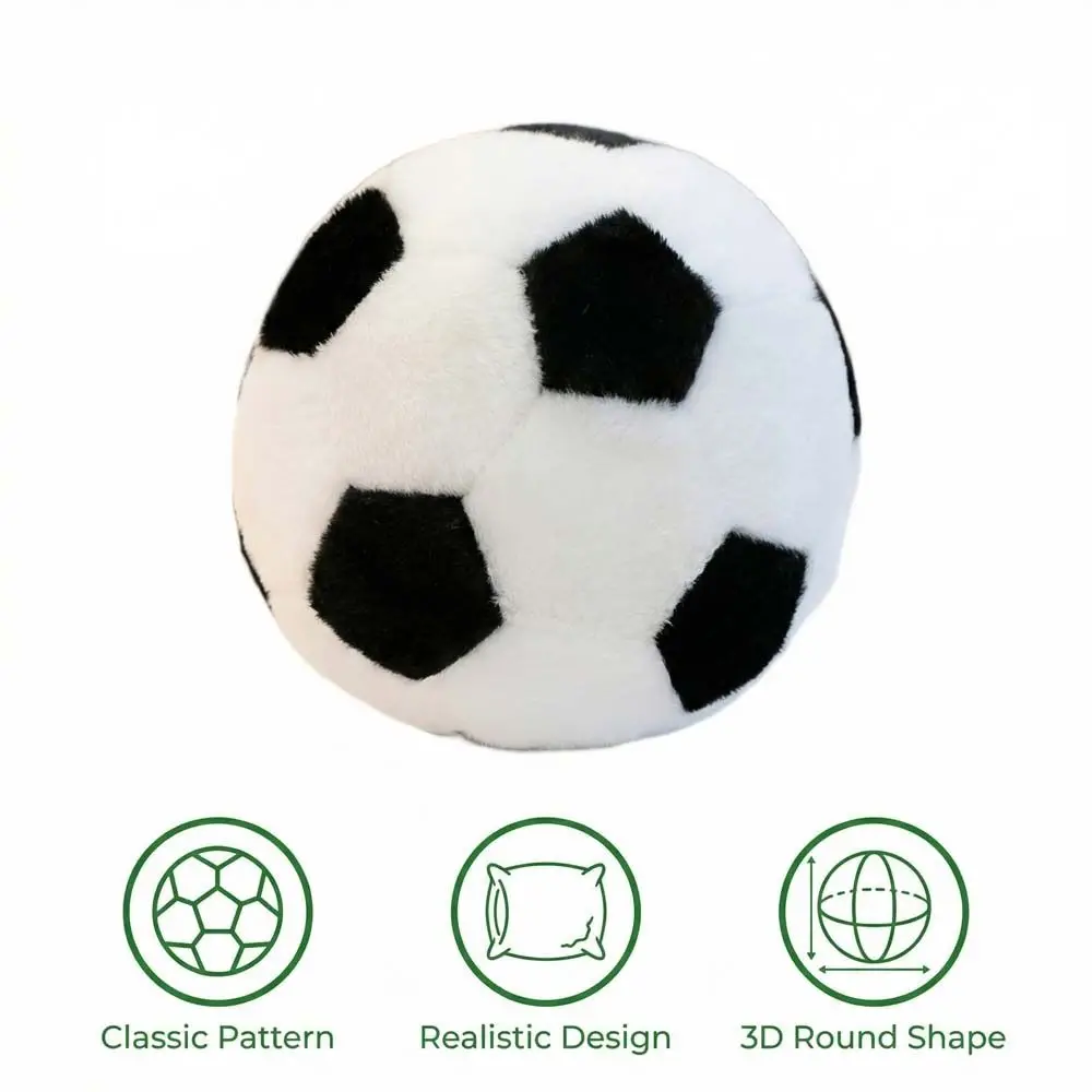 Lovely Ball Shape Round Football Soft Funny Football Throw Pillow 12cm/17cm Stuffed Football Friends Birthday Gifts view 4