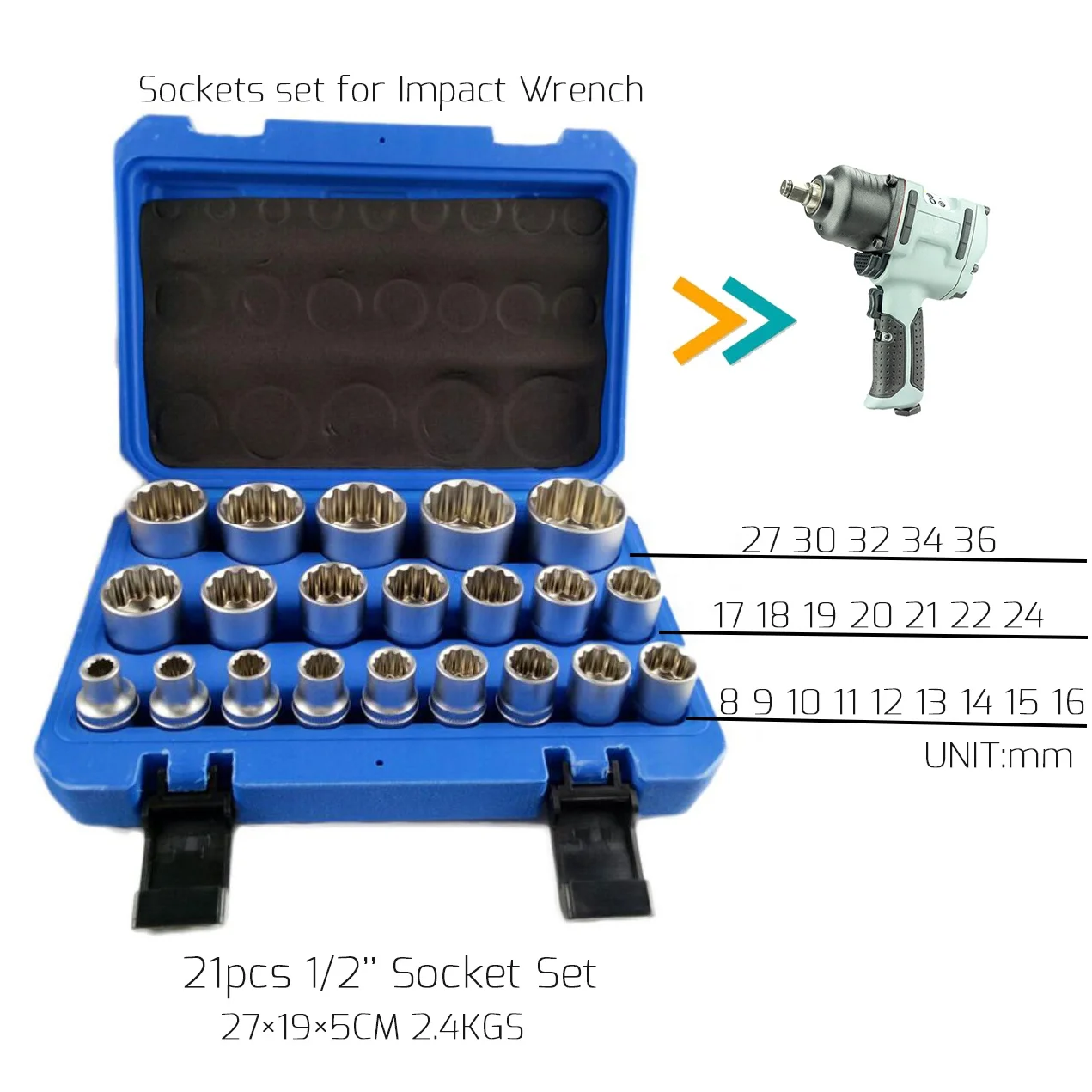 Drive high torque pneumatic tools Pneumatic impact wrenches with soft handles