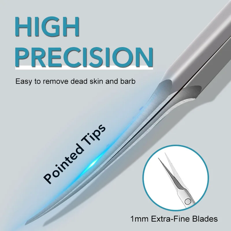 Stainless Steel Cuticle Scissors Dead Skin Remover For Nails Art Clippers Russian Nail Scissors Manicure Curved Tip Scissor image 4