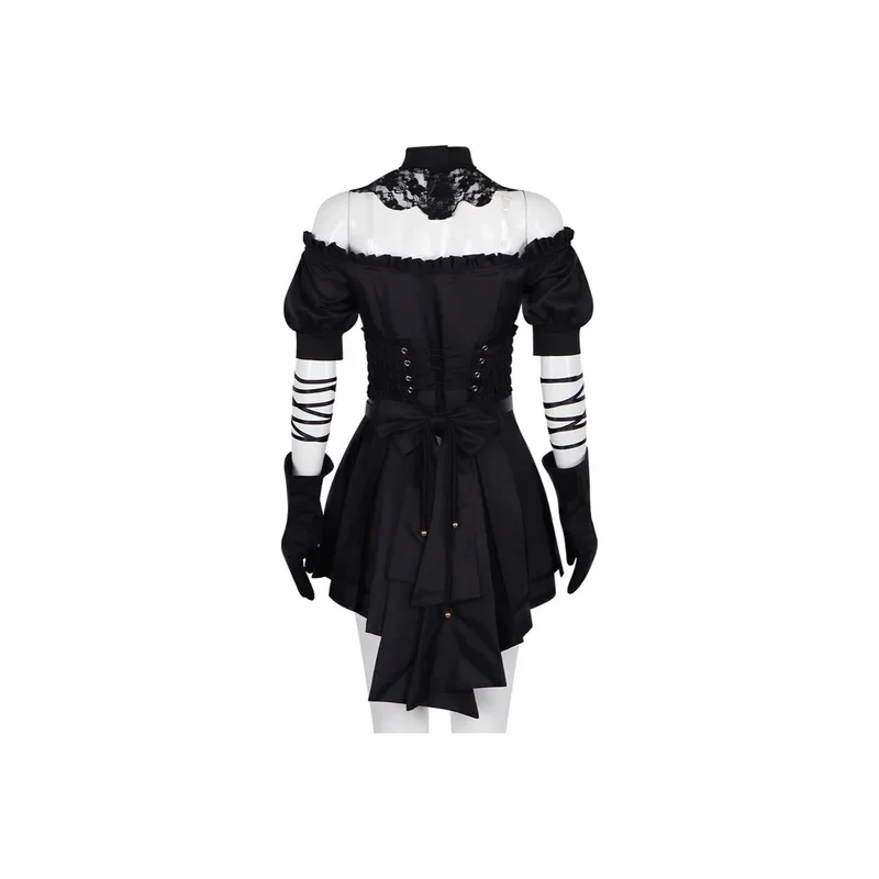 CyCosplay Grok AI Ani أزياء تنكرية داكن سايبر GF التأثيرية: Grok's Ani Gothic AI رفيق سبج زي قفازات تخزين Se