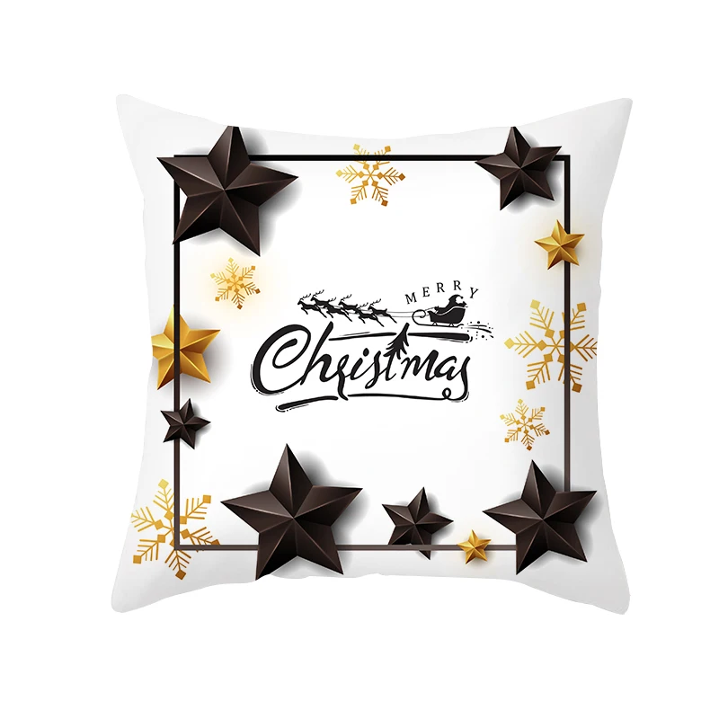 Merry Christmas Cushion Cover Platinum  Ball    Decoration