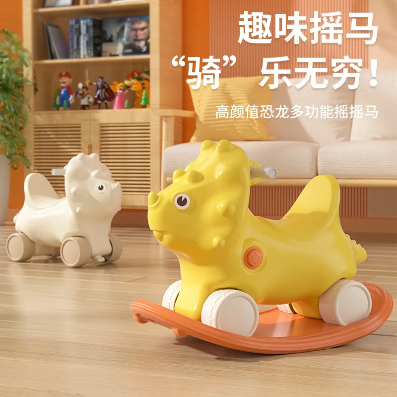 Rocking Horse for Children Multi-functional Walker Anti-fall Baby Rocking Horse Yo-yo Car Two in One