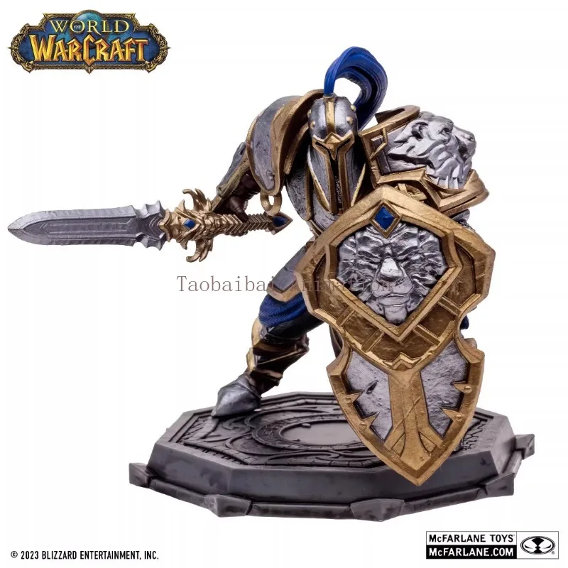 In stock Original  World of Warcraft Terran Human Paladin Warrior 6-inch Statue Figure Model Toy Collection Gift