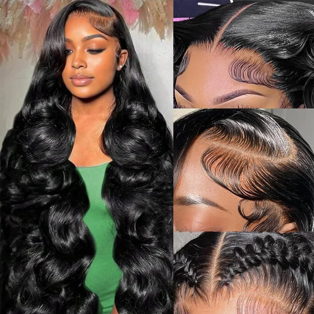 HD Transparent 13x4 13x6 Body Wave Lace Front Wig Pre Plucked 360 Lace Frontal Wig Human Hair Wigs For Women 7x6 Wig 200 Density