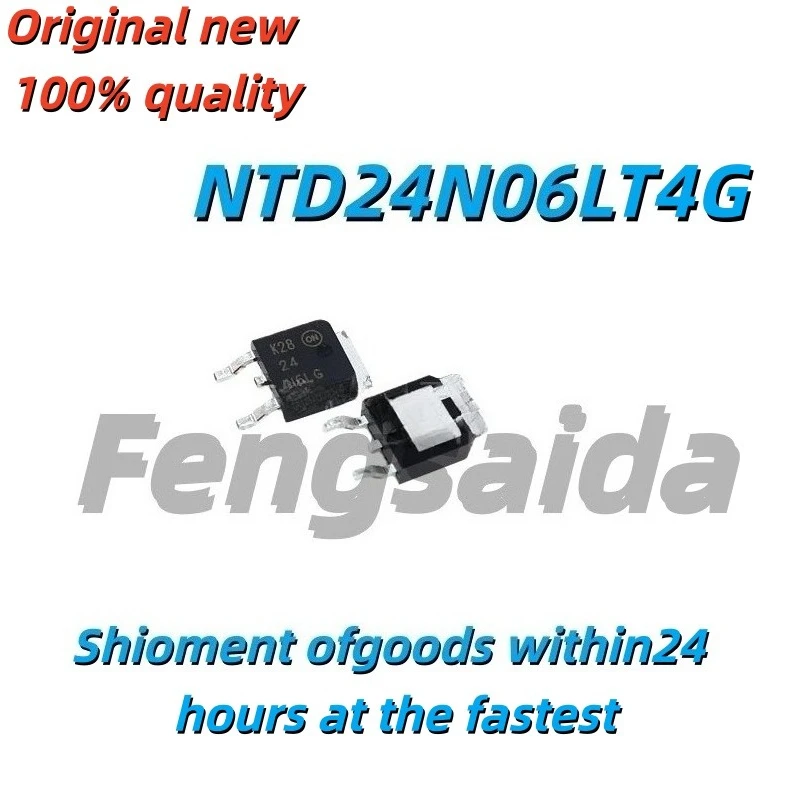 10PCS Brand New Original NTD24N06LT4G 24N6LG MOSFET Transistor, TO-252 Package, Commonly Used in Automotive Computer Boards