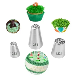 233#234#M24 For Create Grass Shape Cream Flower Decoration Stainless Steel Pastry Nozzle Fondant Cake Baking Tools Icing Nozzles