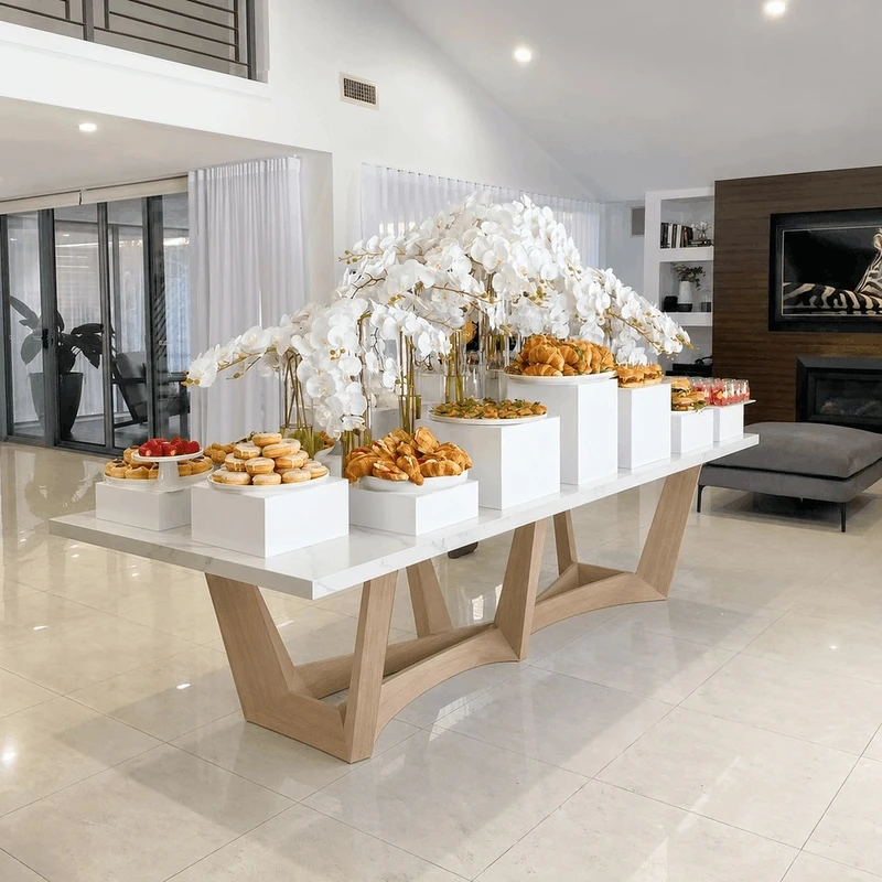 5-13pcs Acrylic Column Dessert Stand Banquet Exhbition Display Tea Break Holder Pastries Cakes Candy Organizer For Party Event