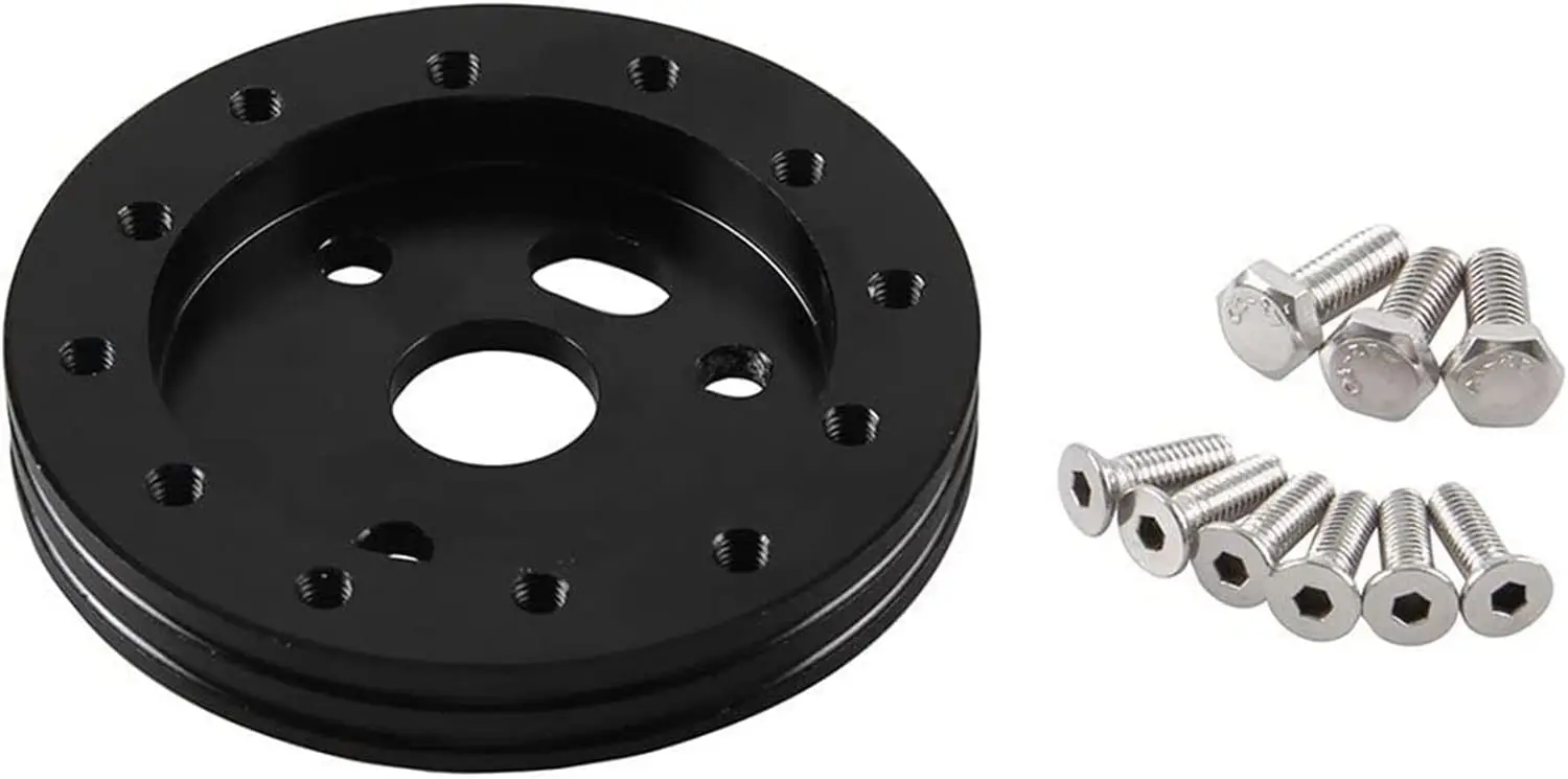 Steering Wheel Hub Adapter Conversion Spacer 6 Hole to 3 Hole Grant Adapter Boss Kit Black