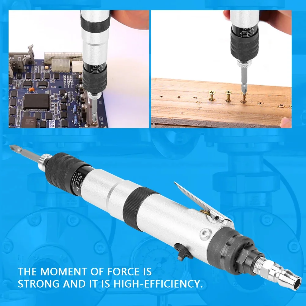 High Quality 1/4“ 6.35mm Automatic Pneumatic Screwdrivers Preset 2n.m Torque Air Screwdriver Bend-head Clutch Screwdrivers Tool