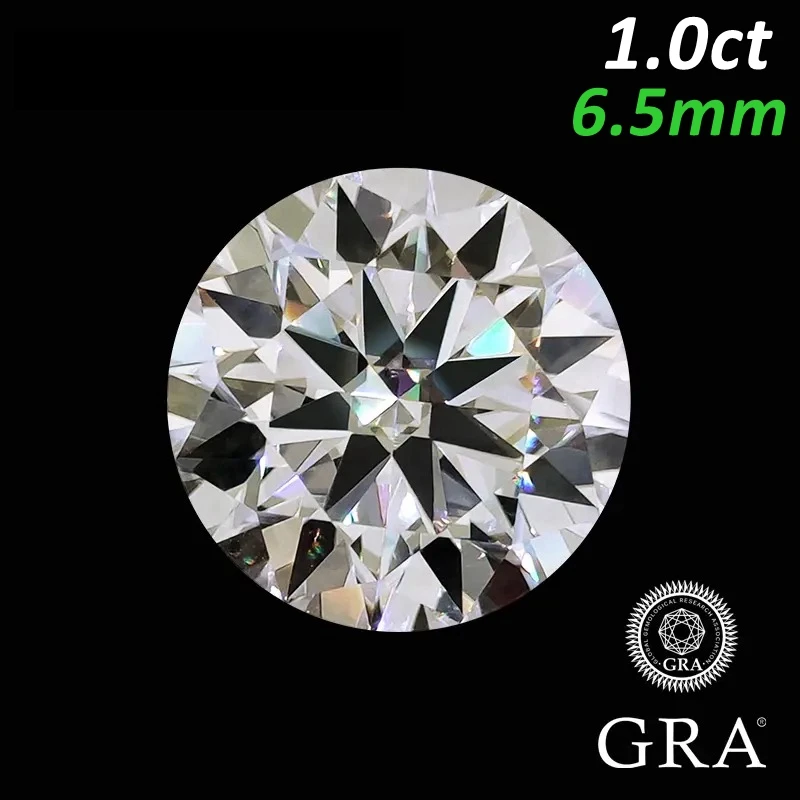 

Promotional 1 carat 6.5 mm Moissanite D color VVS Loose Moissanite Diamonds with Report