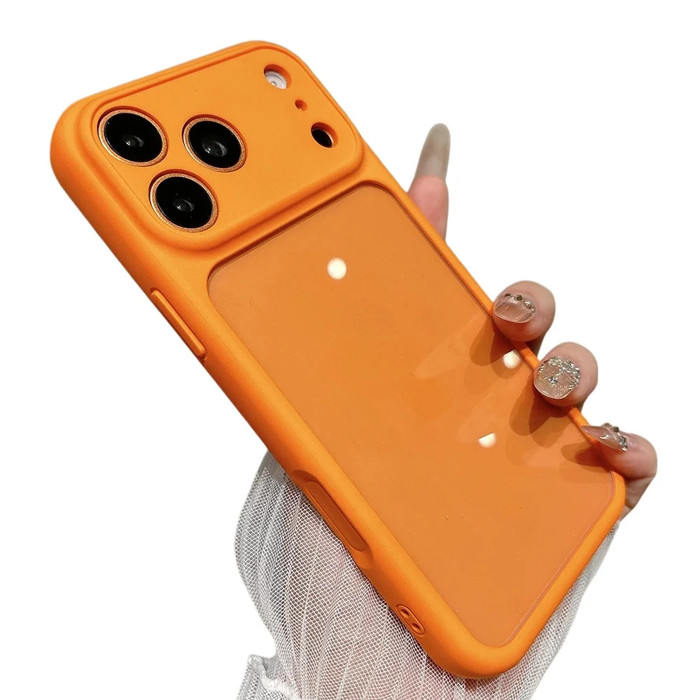 Coque de téléphone de luxe transparente en acrylique couleur bonbon pour iPhone 18 17 16 15 14 Plus 13 12 18 Pro Max avec cadre en silicone et protection antichoc