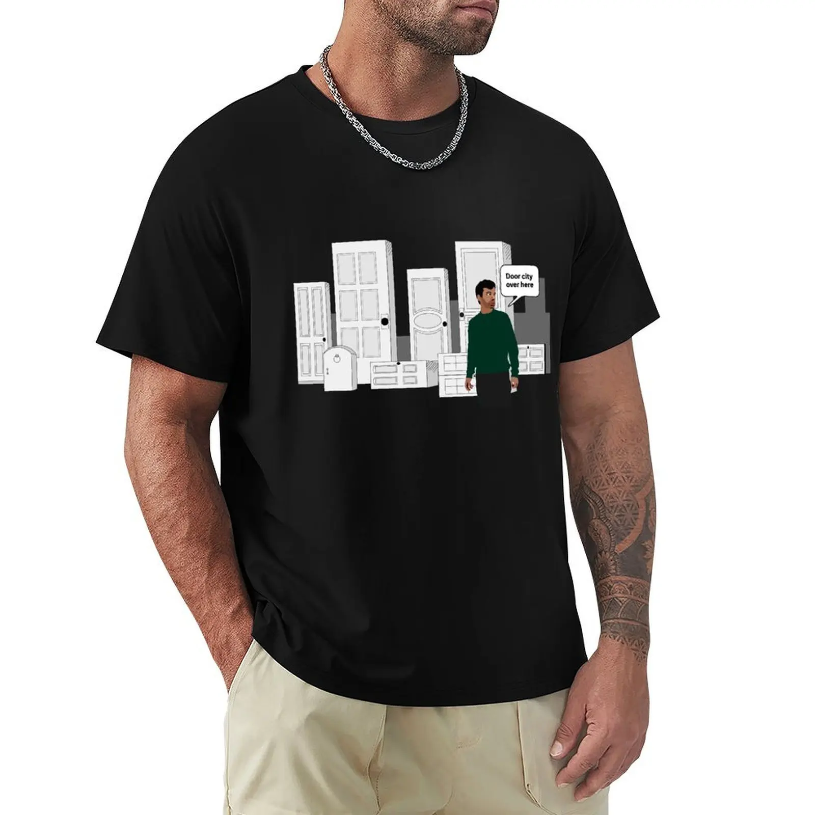 Door City Nathan Fielder T-Shirt Casual Basic Street Style T-Shirt