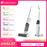 ILIFE W90 Cordless Wireless Wet Dry Smart Mop Washing , 5500Pa Suction, 1 Min Self Cleaning, Large Dual Water Tank