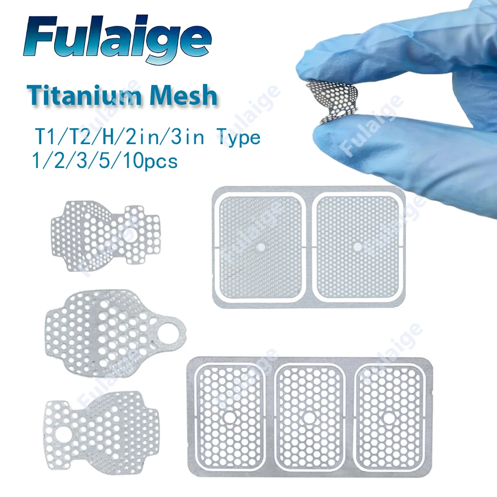 

Fulaige 1/2/3/5/10pcs Dental Titanium Mesh GBR Bone Incremental Implant Barrier Sidewall Regeneration Nails Safe Plates Flexible