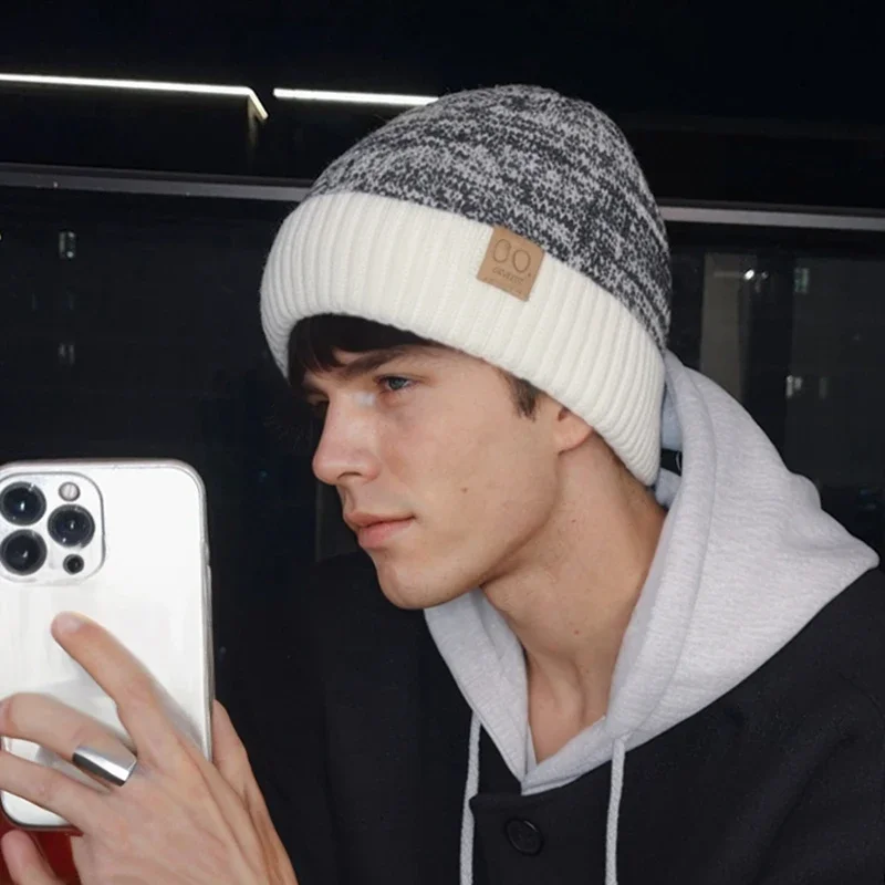 النساء Brimless قبعة النساء الرجال الدافئة اصطف متماسكة قبعة تزلج قبعات منسوجة مناسبة للارتداء اليومي الدافئ في الخريف الشتاء #2