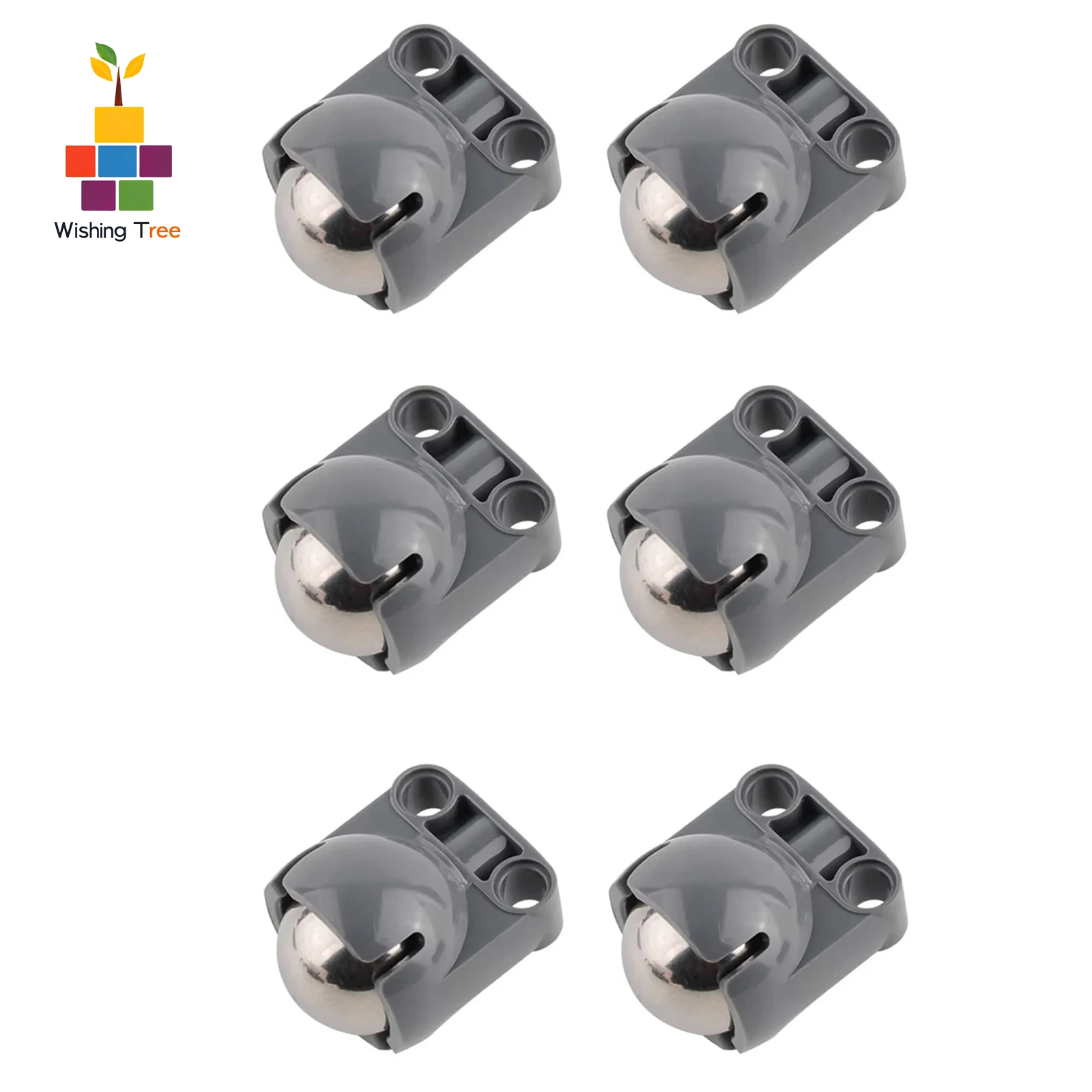 ล้อลูกกลิ้งสแตนเลส 6 ชิ้น ใช้ได้กับ EV3 92911 bb607 6023956 ชิ้นส่วนหุ่นยนต์ MOC