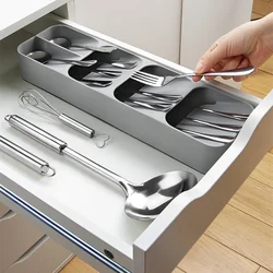 Kitchen Cutlery Storage Box Tableware Tray Knife Block Holder Drawer Container  Tableware Organizer Spoon Fork Separation Box