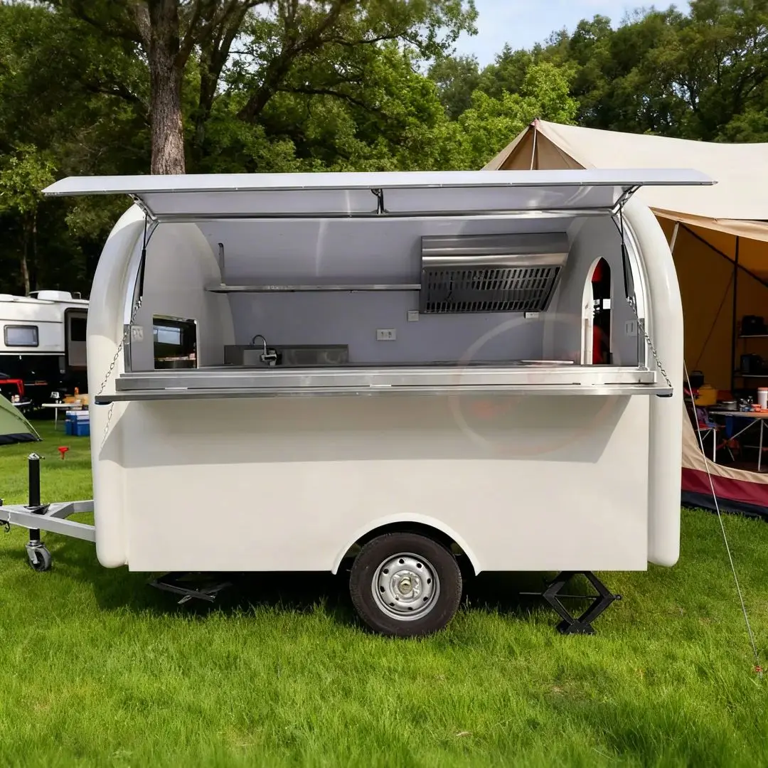 

Round Food Vending Cart Mobile Selling Cart Multi-Scene Adaptable Outdoor Mobile Selling Cart Essential, Small Low-Cost