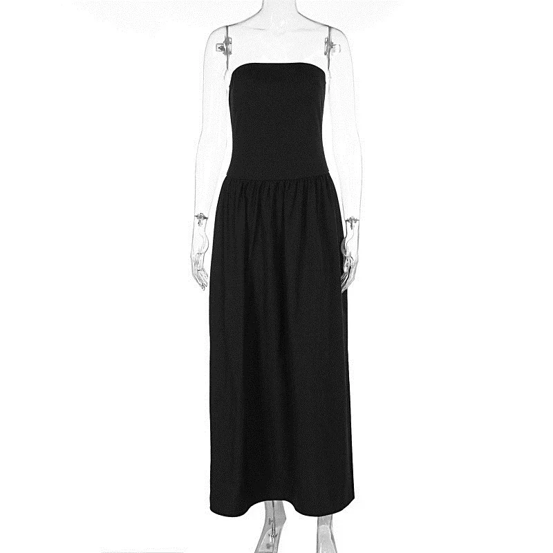 Primavera verão moda cor bloqueada vestido feminino novo sexy peito abraçando cintura emagrecimento vestido temperamento plissado a linha vestido