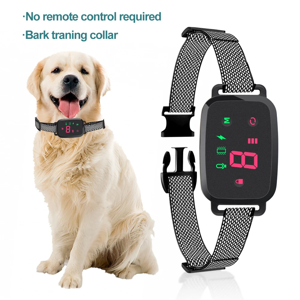 

Automatic Anti Barking Dog Training Collar Rechargeable Bark Stopper Effective Stop Barking IP67 Waterproof Collar For Dog