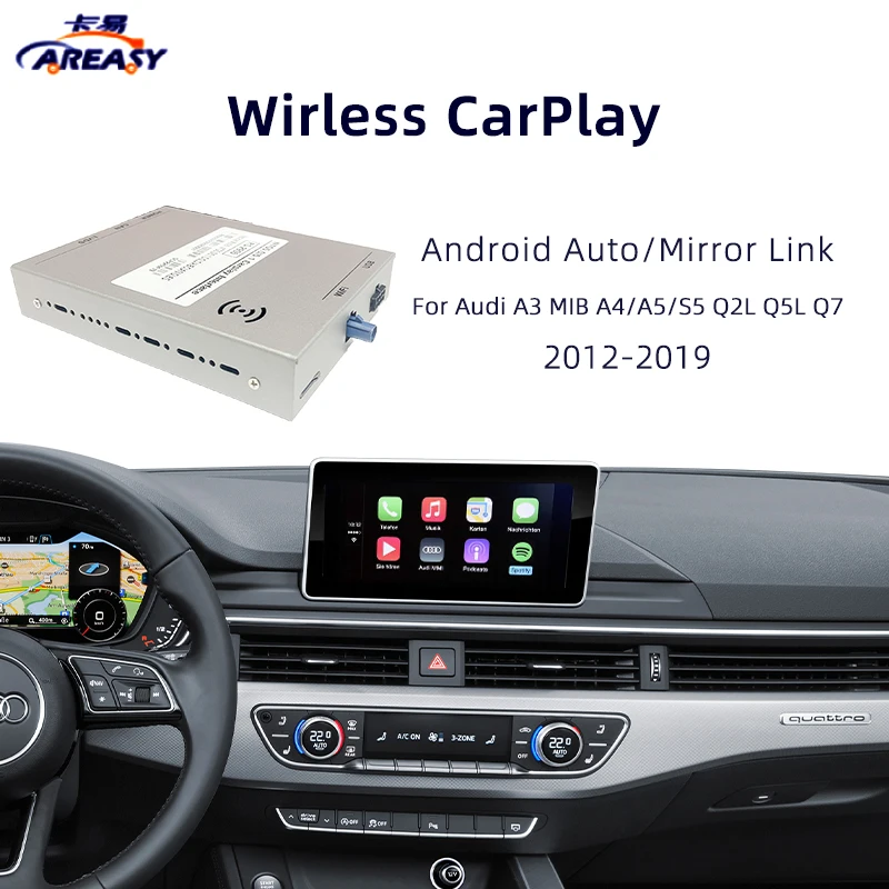 

Wireless Carplay For Audi A3 MIB A4/A5/S5 Q2L Q5L Q7 2012-2019 Original Screen Mirrorlink Compatible Rear Front View Camera