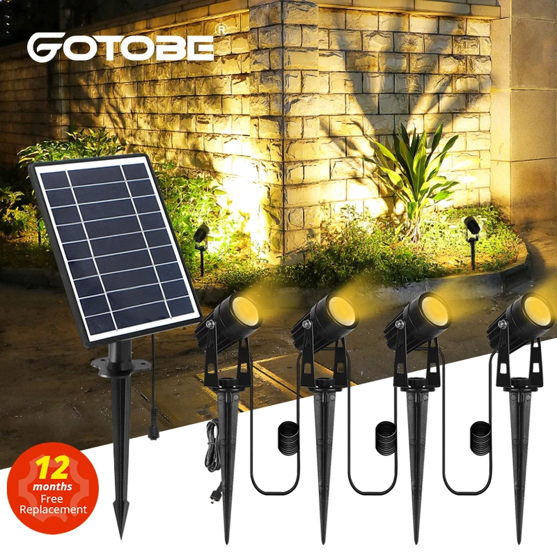 1 TO 4 RGB Outdoor Solar Landscape Light LED IP65 Waterproof Solar Lamp Automatic On/Off Solar Wall Light Garden Patio Lawn Lamp