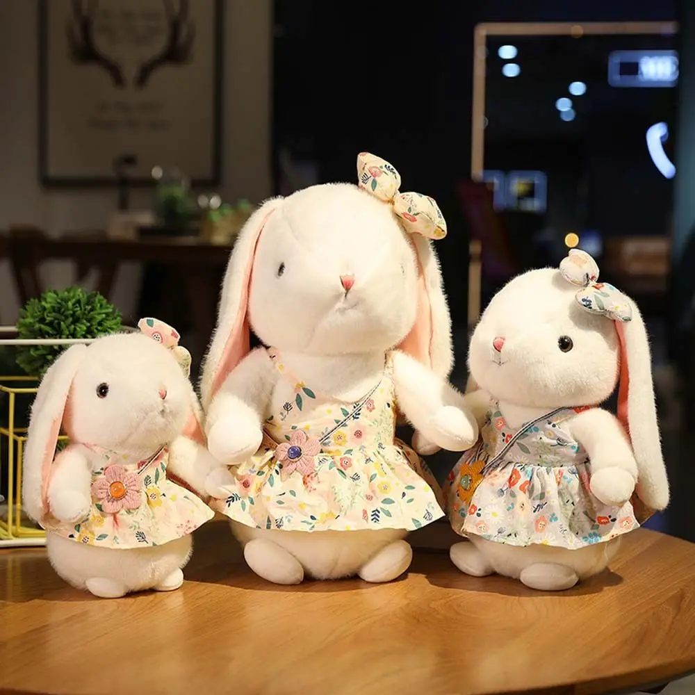 

Pillow Floral Skirt Home Decoration Appease Bunny Doll Rabbit Long Ears Rabbit Doll Rabbit Stuffed Doll
