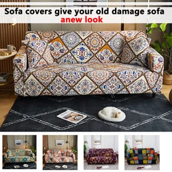 1/2/3/4/ seater sofa cover High elasticity all-season printed sofa cover