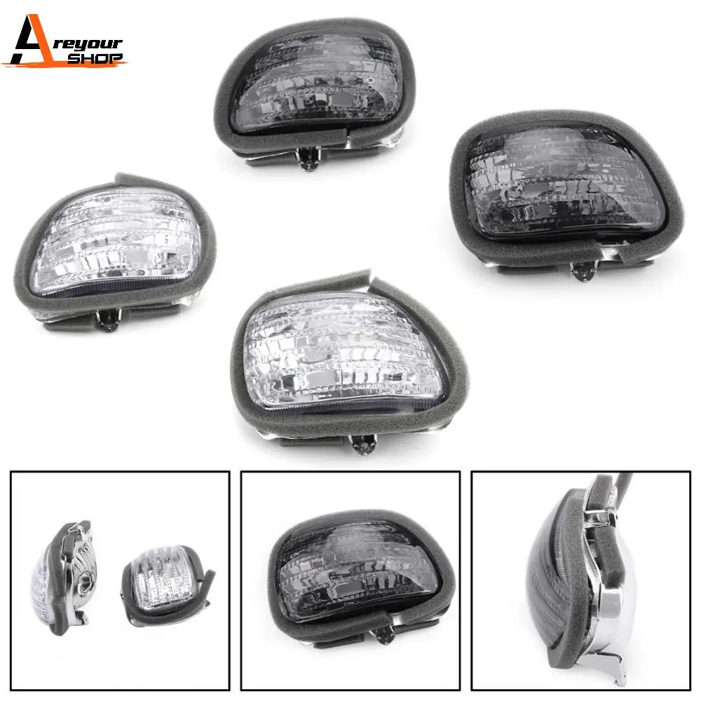 

Areyourshop for Honda GL1800 Goldwing 2001-2010 Front Turn Signals lens G L 1800 Clear Smoke Motorcycke Light Parts